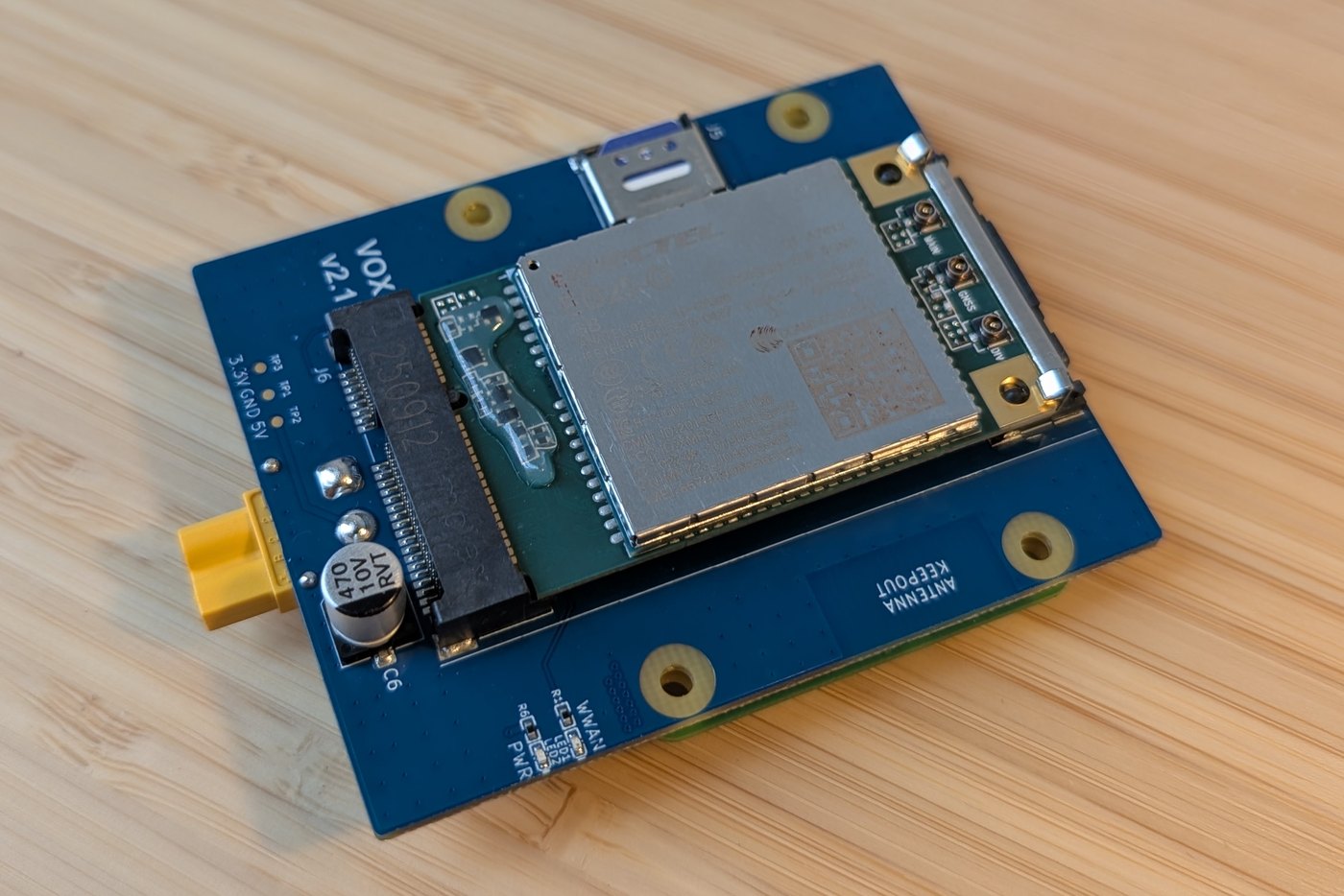 VOX V2.1 cellular C2 carrier board, modem side